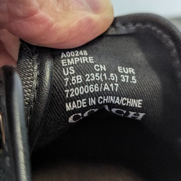 NWOB Coach Signature Logo Black/Gray Tennis Shoes Size 7.5 - Picture 11 of 15